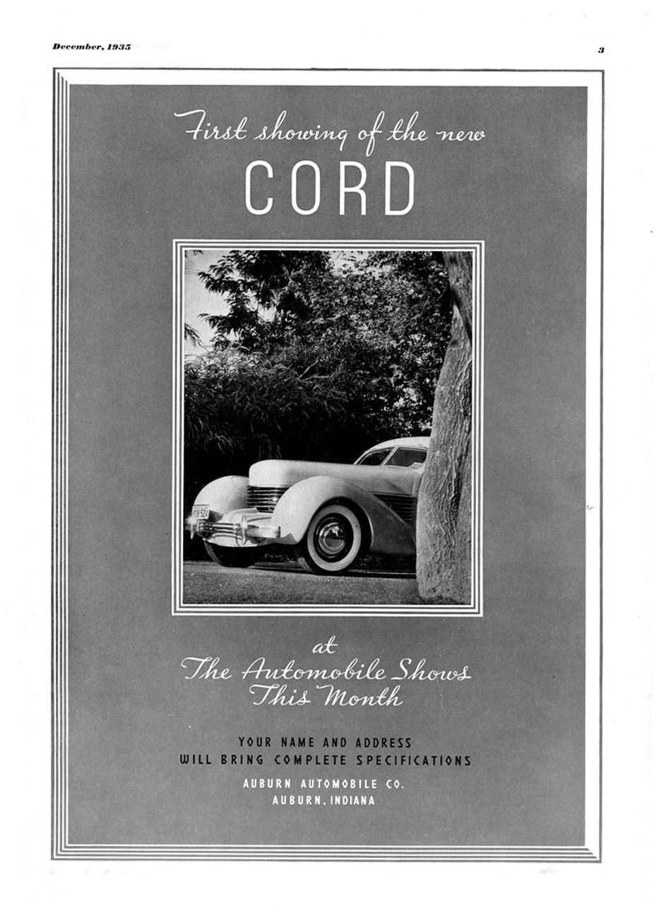 1936 Cord Auto Advertising